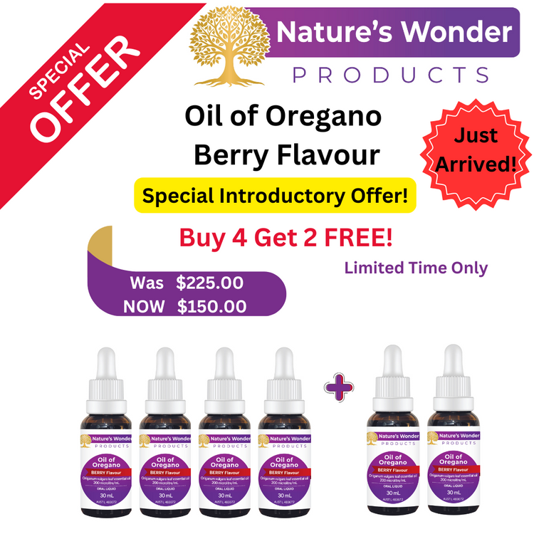 Oil of Oregano Berry Flavour 30ml - BUY 4 Get 2 FREE!