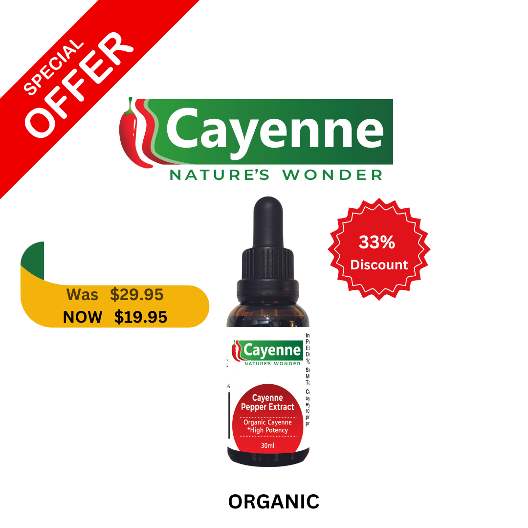 Cayenne Pepper Extract 30ml Organic - $19.95