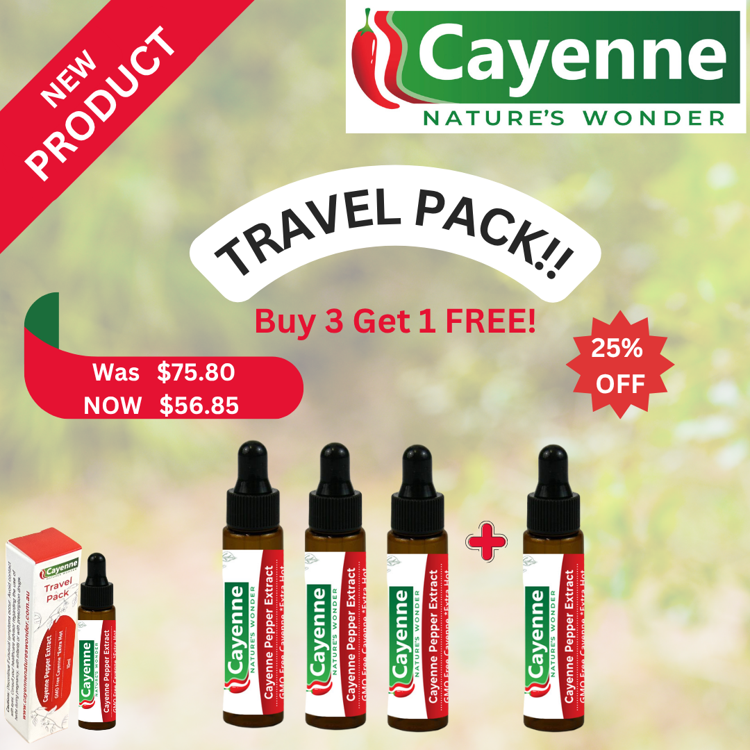 Buy 3 Get 1 FREE! - Cayenne Pepper Extract 10ml Travel Pack - GMO Free - EXTRA HOT! $56.85