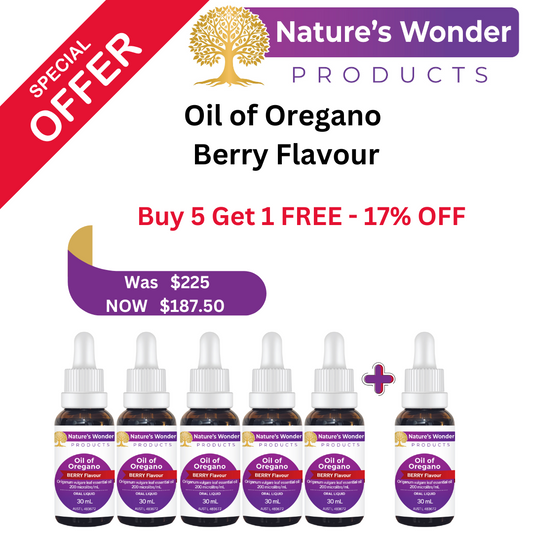 BUY 5 Get 1 FREE - Oil of Oregano Berry Flavour 30ml