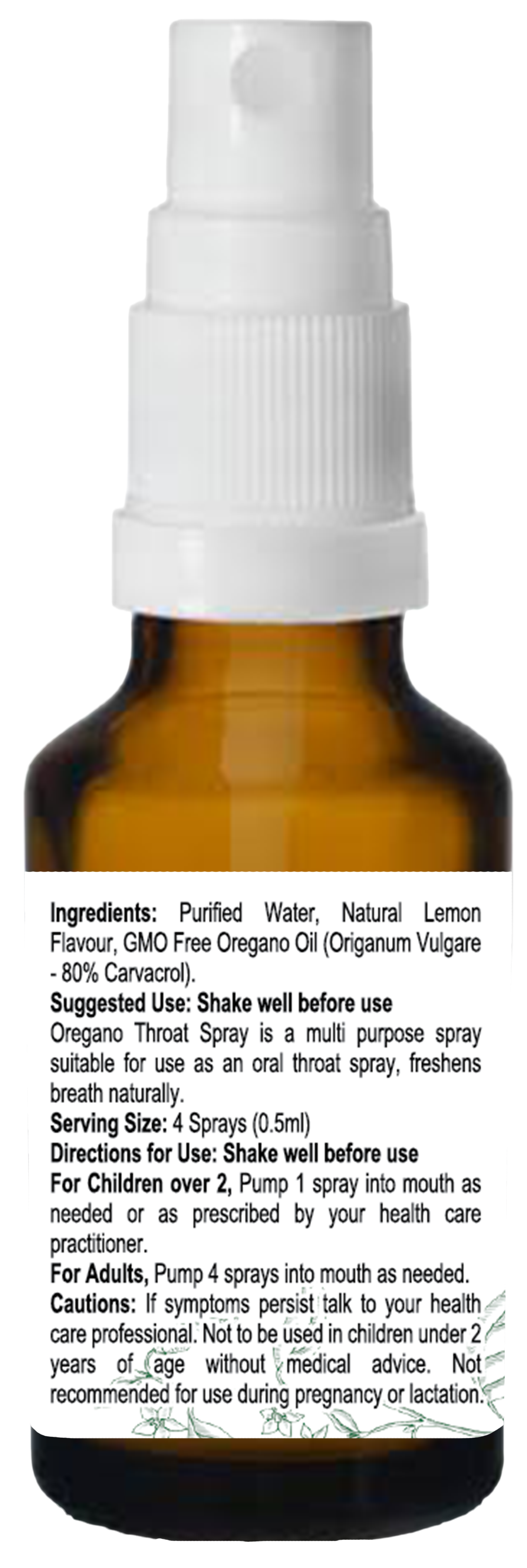 Oregano Throat Spray 25ml  - $19.95
