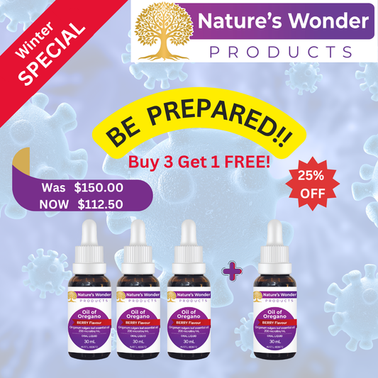 Buy 3 Get 1 FREE Oil of Oregano Berry Flavour 30ml $112.50