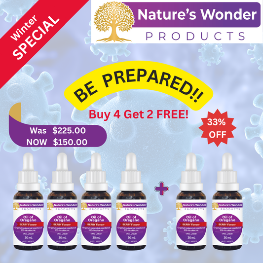 Buy 4 Get 2 FREE Oil of Oregano Berry Flavour 30ml $150